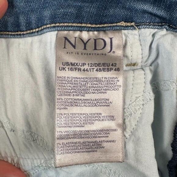 NYDJ Jeans Womens 12 LiftxTuck Technology Button Fly Ami Skinny Distressed Denim - Picture 7 of 13